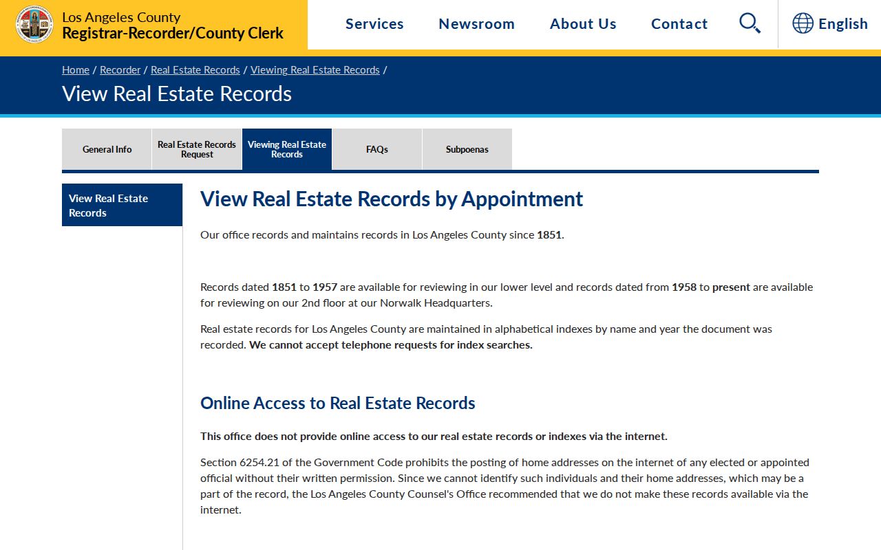 West Hollywood people search recorder viewing instructions