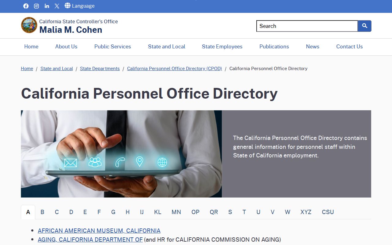 West Hollywood people directories California agency contact browse